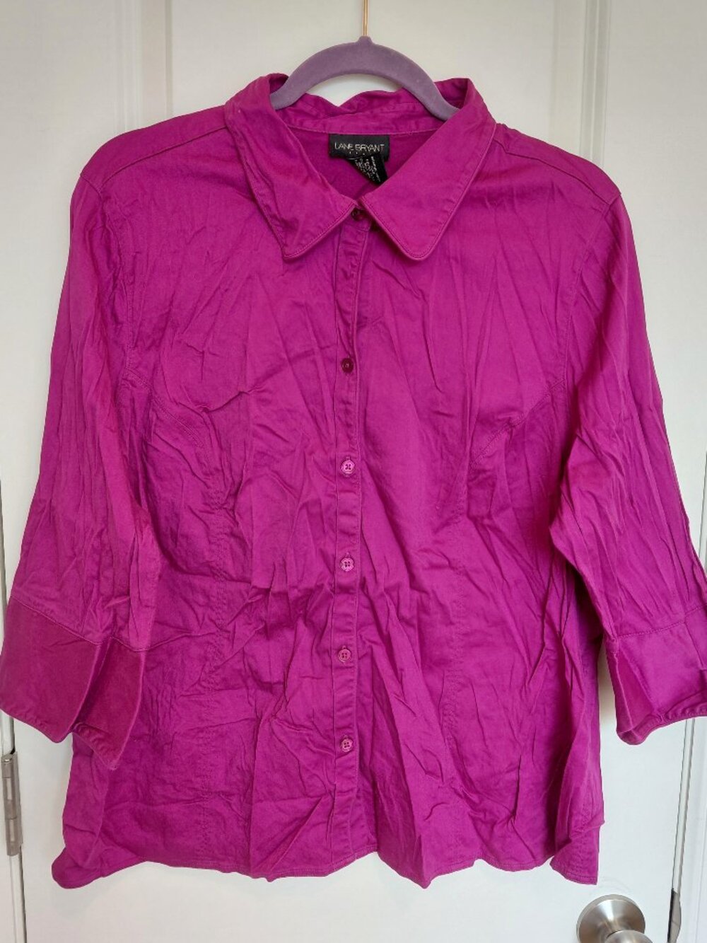 Lane Bryant Purple Button Down